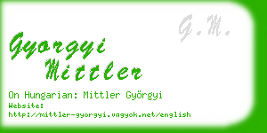 gyorgyi mittler business card